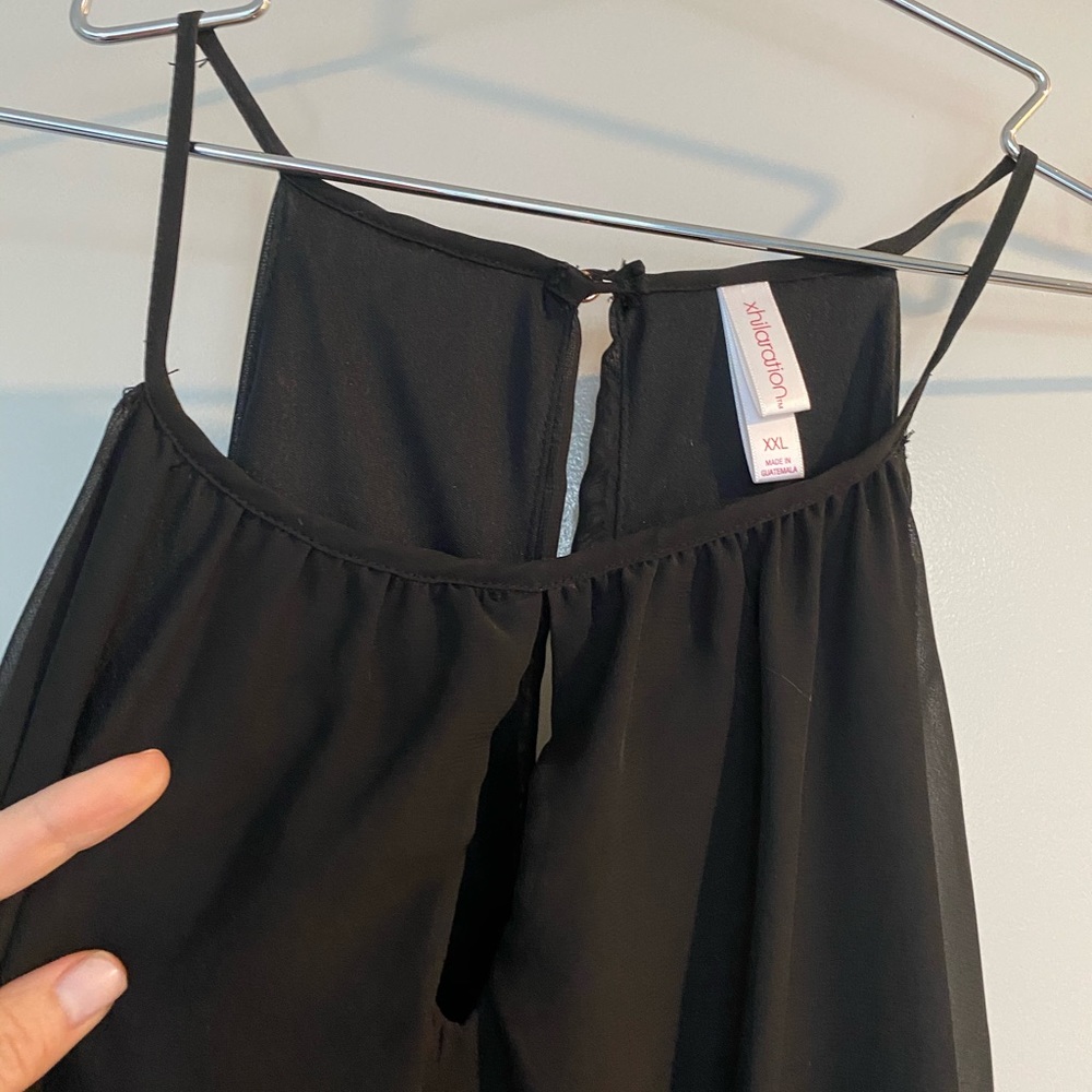 Black high/low halter dress